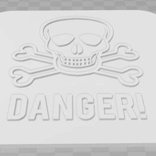 danger signage art signs logos sign 3d print model - Mito3D