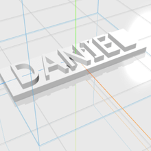 Daniel lettres Nom Masculin 3d cadeau 3d print model - Mito3D