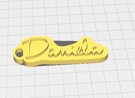 daniela keychain keychan names design impresion3d 3d print model - Mito3D