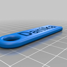 danika personalizado llave cadena Moda accesorios 3d print model - Mito3D