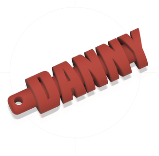 Danny anahtarlık anahtarlık mevcut Sanat Danny 3d print model - Mito3D
