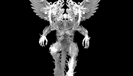 dante heresia arco demônio escultura arquitetura anatomia Bruxas crânio cabeça esqueleto prata ouro humano imprimível cara osso anel arte personagem esculturas 3d print model - Mito3D