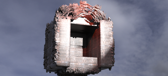 dantes inferno hell cube 9 gate medieval entrance doorway arc gothic fortress archway castle cathedral architectural door models arch 3d print model - Mito3D