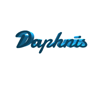 Daphnis Kunst Junge männlich Name Dekoration Zuhause Haus Bricoloup 3d 3d print model - Mito3D