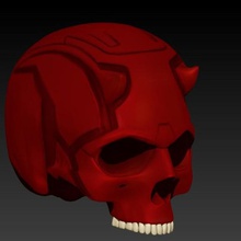 dare devil skull art marvel demon 3d print model - Mito3D