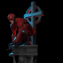 daredevil statue art superhero marvel comics matt murdock blind collectible punisher avengers 3d print model - Mito3D