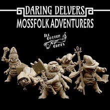 ousadia dels Mossfolk aventureiros dragões masmorras fantasia jogos miniaturas rpg guerra miniatura tabuleiro tampo mesa dnd 15mm 30mm 3d print model - Mito3D