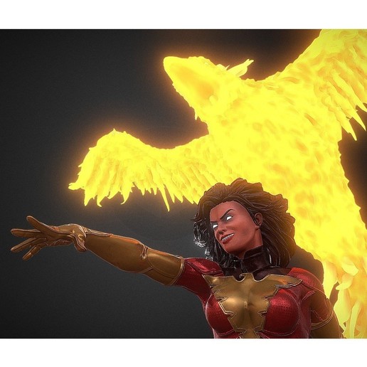dark-phoenix art dark phoenix marvell super hero 3D print model - Mito3D