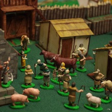 dark age townsfolk villagefolk domestic beasts game 28mm scale animal animals farm historical history saxon viking vikings wargame wargaming 3d print model - Mito3D
