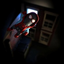dark alley - diorama wekster mini included spiderman building 3d print model - Mito3D