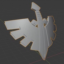 dark angels emblem blank shoulders space marine warhammer 3d print model - Mito3D