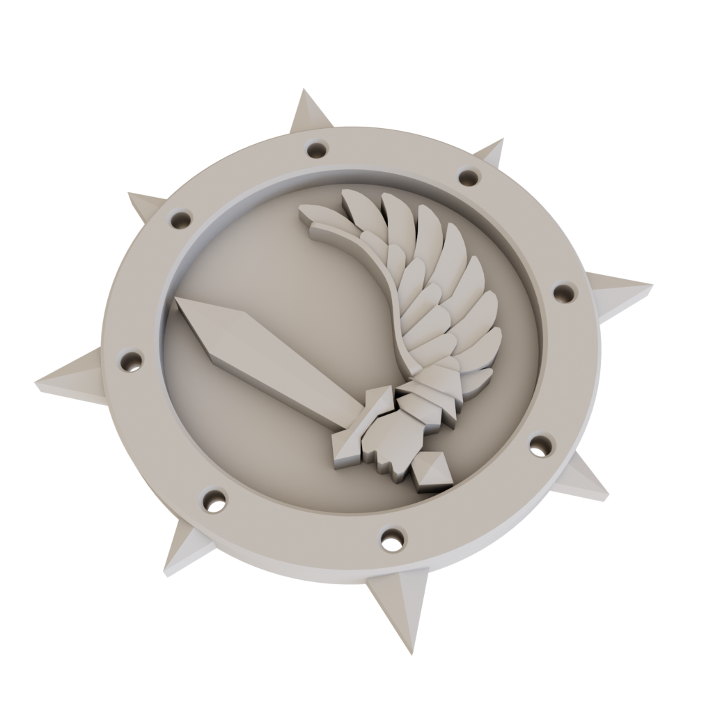 dark angels ravenwing emblem angel legion horus heresy tabletop gaming miniature 40000 war hammer symbol wh40k faction logo raven wing 3D print model - Mito3D