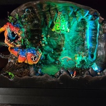 dunkel Höhle Diorama Verlies Kobold squig Tischplatte Kriegshammer aos Alter of Sigmar Schlachtruf dnd Dungeons Drachen 3d print model - Mito3D