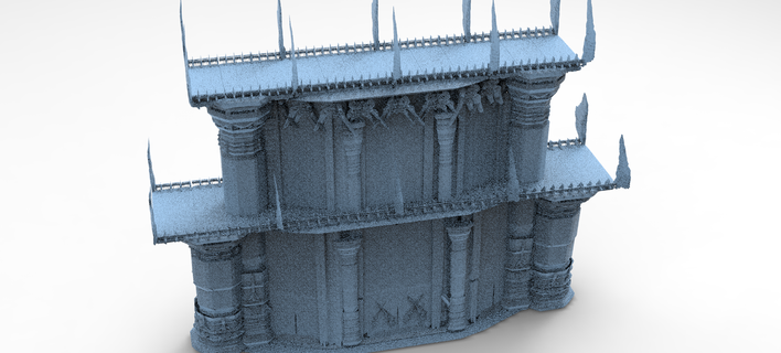 karanlık Kelt tanrılar kule köprü 2 kuleler Kent kale katedral karmaşık Antik günün resmi trend anıt Tarih mimari fantezi kilise bina kan yoluyla bulaşan oyun sokak mürver 3d print model - Mito3D