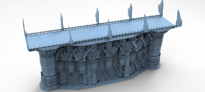 karanlık Kelt tanrılar kule köprü 5 Kent kale katedral karmaşık Antik günün resmi trend anıt Tarih mimari fantezi kilise bina kan yoluyla bulaşan oyun sokak mürver 3d print model - Mito3D