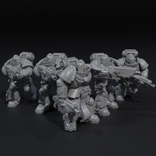 dark crusader gunners 40k templar marine infantry 3d print model - Mito3D