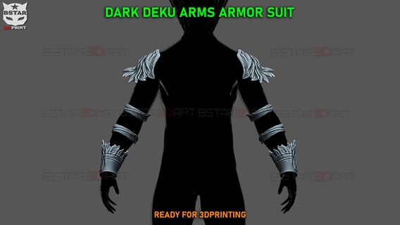 dark deku arms armor suit - hero academia cosplay helmet mask anime myheroacademia bokunoheroacademia oneforall allmight midoriya bakugou toy accessories legs belt 3d print model - Mito3D