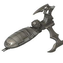 dark eldar cruiser 1 game toy battlefleet gothic 3d print model - Mito3D
