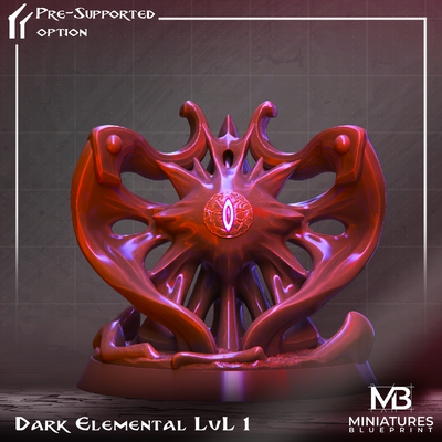 buio elementare lvl 1 gioco stampabile occhio fantasia luce mostro pokemon evoluzione organico ombra evolvere aria sauron tavolo d esploratore premio elementali acqua 3d print model - Mito3D