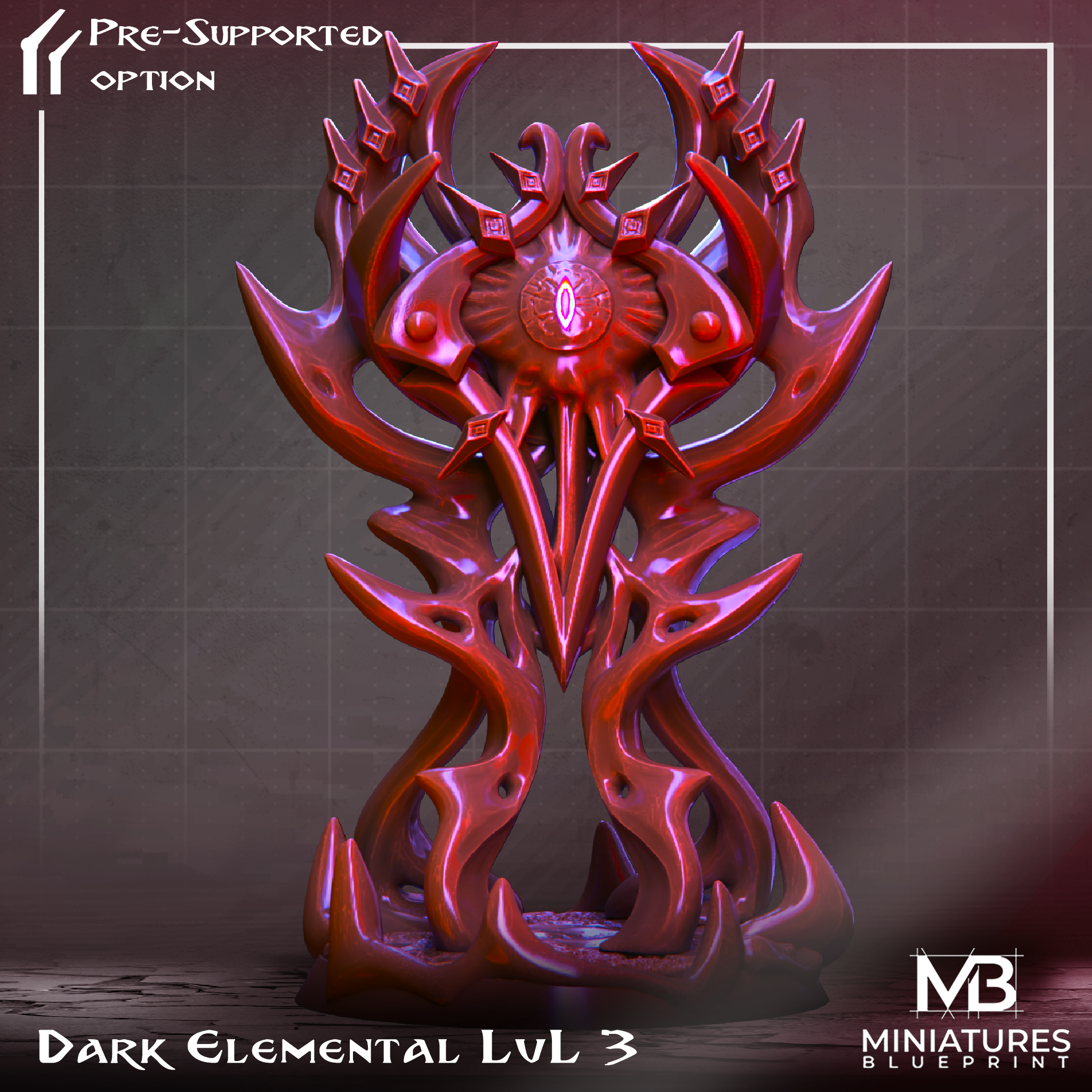 sombrio elementar lvl 3 jogos imprimível olho fantasia luz monstro pokémon evolução orgânico sombra evoluir ar sauron tampo mesa d descobridor prêmio elementais água 3D print model - Mito3D