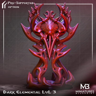 buio elementare lvl 3 gioco stampabile occhio fantasia luce mostro pokemon evoluzione organico ombra evolvere aria sauron tavolo d esploratore premio elementali acqua 3d print model - Mito3D