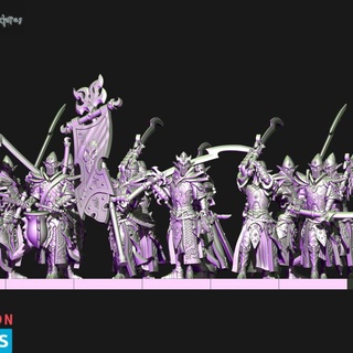 dark elf executioner unit guard sword wargaming judge shadow purple dungeonsanddragons tabletop darkelf elves night elven dnd 9thage the9thage druchii judicator gratweapon 3d print model - Mito3D
