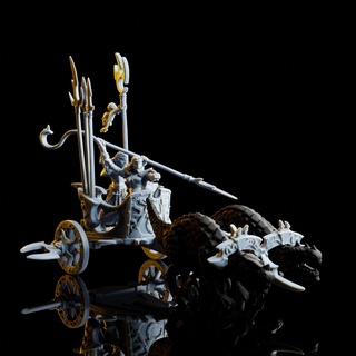 dark elves gelid one chariot elf nauglir wargaming fantasy 28mm dungeons tabletop age cold aos stl druchii naggarothi ones 3d print model - Mito3D