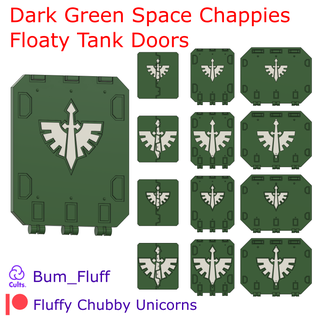 dark green space chappies floaty tank doors war hammer 42k vehicles chubby unicorn angels horus heresy 30k gladiator repulsor 28mm tabletop gaming 3d print model - Mito3D