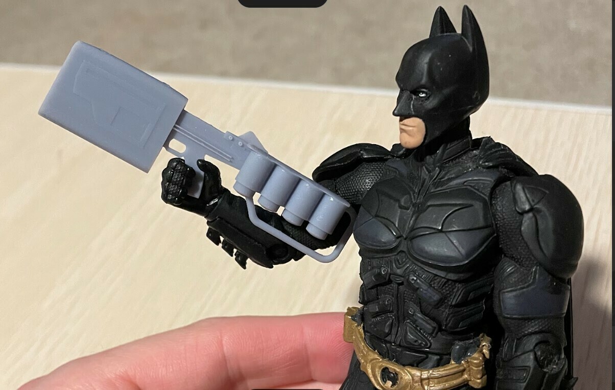 buio cavaliere gadget giocattolo azione figura arma accessorio Batman mattel film maestri 3D print model - Mito3D