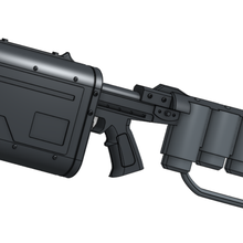 Sombrio cavaleiro sobe emp rifle arte 3d print model - Mito3D