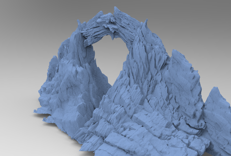 dark lizardman cliffs bridge 2 3d print model - Mito3D