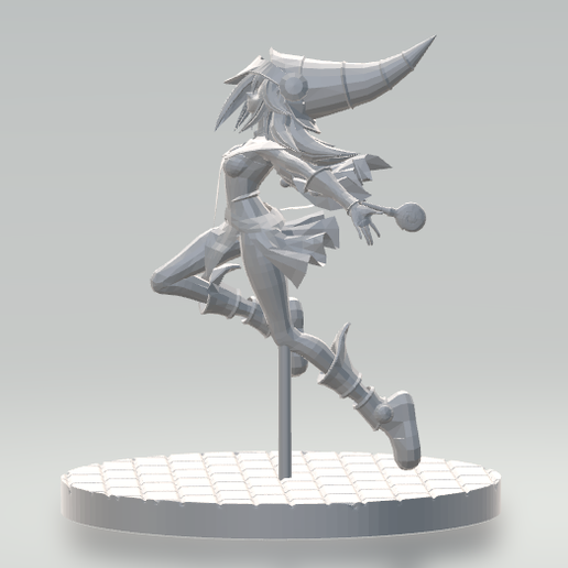 dark magician girl v2 yugioh anime statue 3D print model - Mito3D