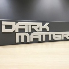 a matéria escura título principal do logotipo arte sinais de logotipos 3d print model - Mito3D