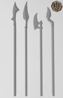 dark minions spears orc orcs spear bits lotr sbg tabletop rpg 28mm 3d print model - Mito3D