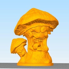 Sombrio cogumelo arte cogumelos infetado vírus deco gótico 3d print model - Mito3D