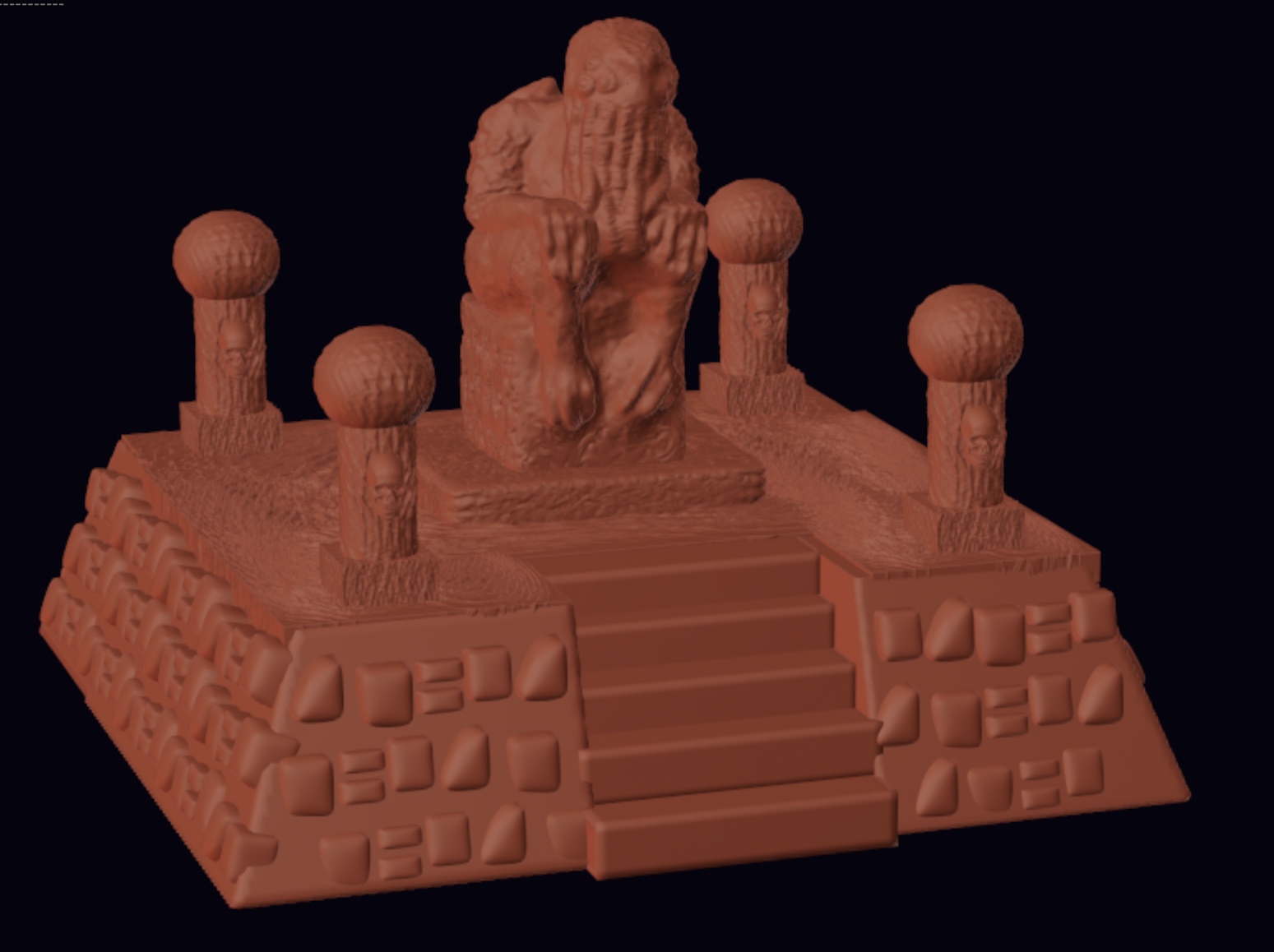 dark pyramide Game 3D print model - Mito3D