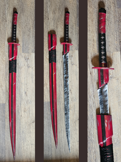 dark saber katana scabbard sword fantasy star wars mandalorian 3d print file 3d print model - Mito3D