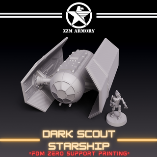 dark scout starship starwars fdm gaming modular sci-fi star terrain wars supportfree tabletop legion wargame printable miniature table top games 30k mini 3d boardgame 3d print model - Mito3D