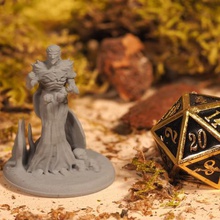 dark sorcerer tabletop miniature game evil magician wizard stl file 3d model fantasy warhammer gloomhaven pathfinder critical role gaming rpg dnd dungeons dragons 3d print model - Mito3D