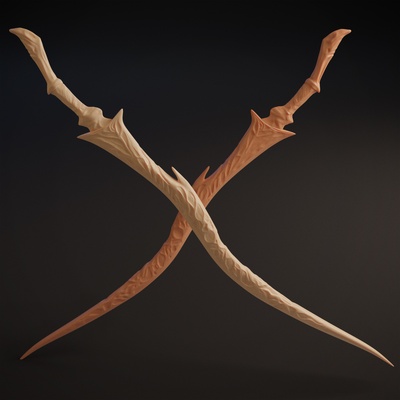 karanlık ruhlar iii dansçı of boreal vadi kılıçlar kılıç kostüm oyunu destek oyun fantezi 3d print model - Mito3D