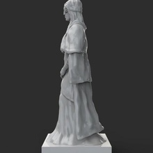 sombre âmes gardien sombres sang démon pompier personnage femelle statue impression sculpture figurines Jeu Feu demonsouls femme corps tissu 3d print model - Mito3D