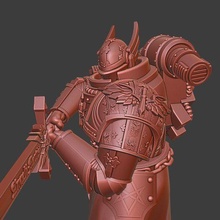karanlık Uzay savaşçı kahraman oyun Warhammer 40k melekler denizciler düellocu bilim fi 3d print model - Mito3D