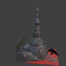 karanlık kule Stephen kral Sanat kitap ayracı kuytu kitabın 3d print model - Mito3D