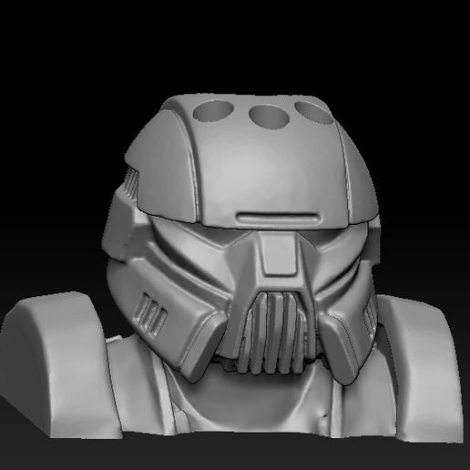 buio soldato penna titolare supporto arte stella guerre impero mandalorian droide 3D print model - Mito3D