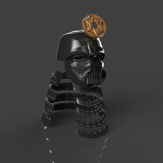 dark vader samurai helmet vador 3d print model - Mito3D