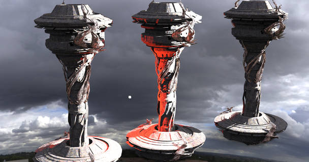 Sombrio tecer sci fi cidade torre vigia 3d print model - Mito3D
