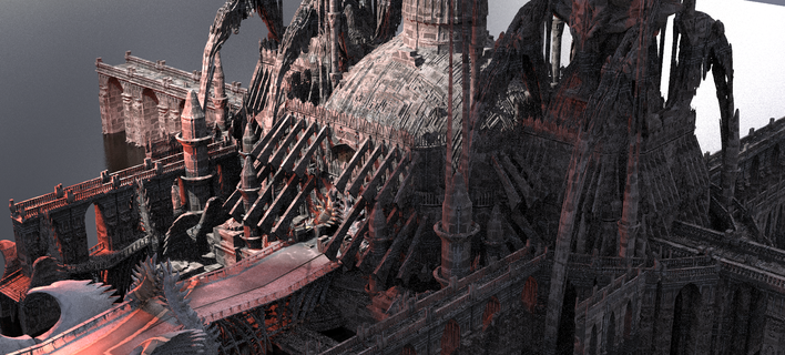 karanlık dünya büyük Ejderha tapınak şakak mabet bilimkurgu Kitbash paketlemek Toplamak mimari kule gökdelen bina Kent modeller fütüristik siberpunk dış askeri kurucu bilim 3d print model - Mito3D