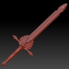 più scuro angelo spada grande scala puntello moda warhammer larp cosplay armatura buio angeli marines lama bastardo 3d print model - Mito3D