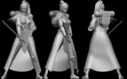 buio battaglia sorella konosuba arte kono sororitas guerra martello 40 attraversare universi figurina 3d Chevalier anime 3d print model - Mito3D
