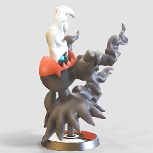 darkrai ventilador Arte empujar Lun figurilla pokemon leyendas arceus 3d print model - Mito3D